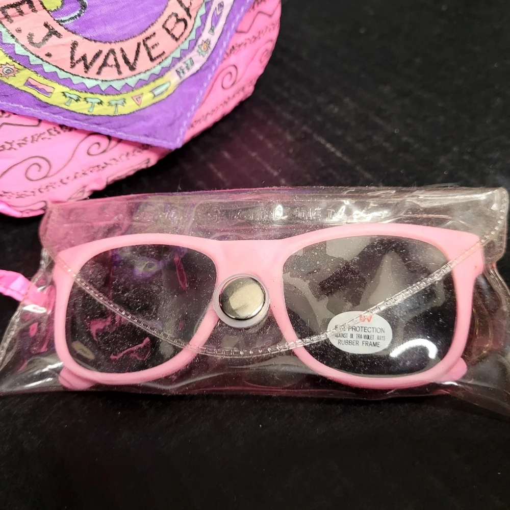 Vintage 1980's Childs Purple and Pink Fun 'N' Sun E.J. Wave Babe Bag - Picture 2 of 6
